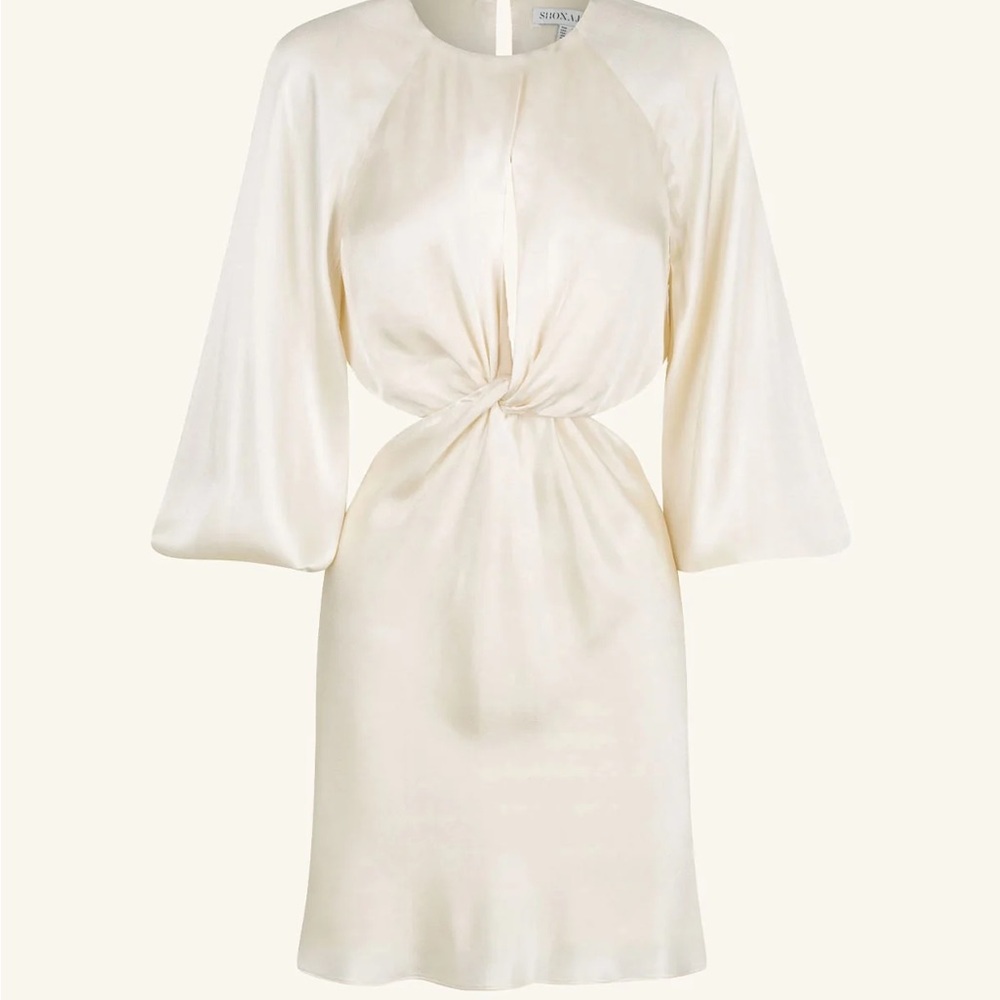 SHONA JOY LA LUNE TWIST FRONT CUT OUT MINI DRESS
